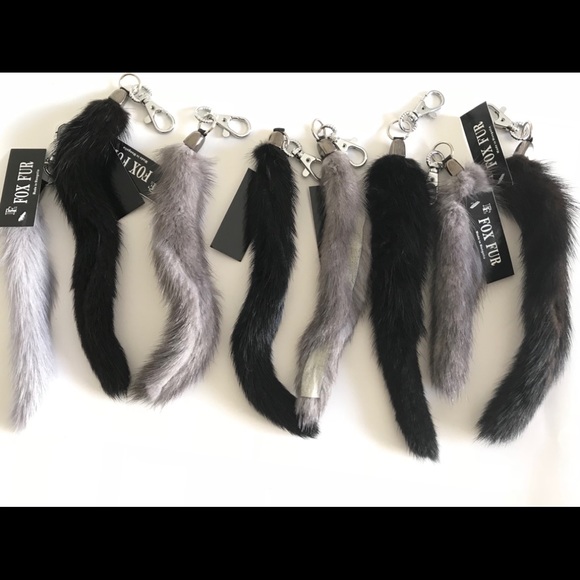 FOX FUR Accessories - Real Mink Fur Key Chain Purse Decoration .